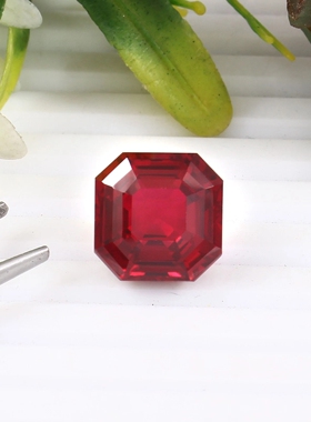 培育红宝石 鸽血红色 阿斯切 合成红宝石 镶嵌加工定制用裸石