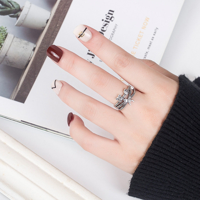 Ranji S925 sterling silver vintage open ring