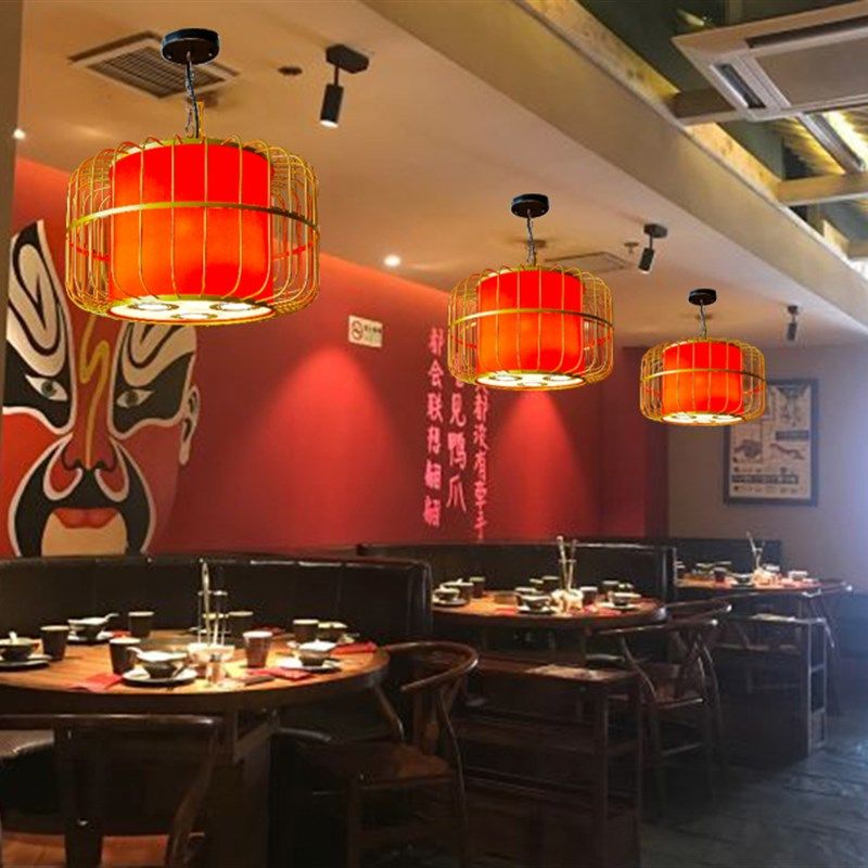 中式吊灯餐厅饭店灯火锅店灯笼吊灯带射灯国朝风灯茶楼过道走廊灯,淘宝优惠券,粉丝福利购,淘宝优惠卷