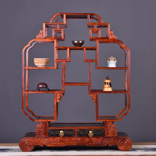 Стойка Bogu из красного дерева, бытовой шкаф из цельного дерева, кислое корневище, шкаф для гостиной, винный шкаф, чайная стойка, чайный шкаф, павильон Duobao, стеллаж для хранения