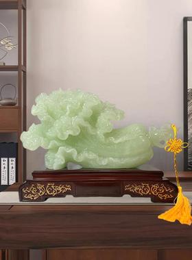 百财聚来白菜摆件中式家居客厅电视柜玄关招财装饰品乔迁开业礼品