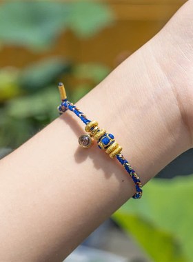 灵隐金田池蛇年12生肖本命年红绳平安手链转运珠手绳易烊千玺同款