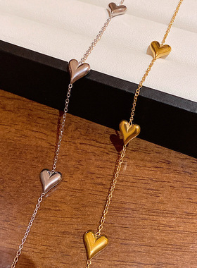 韩系甜美气质心形网红手链