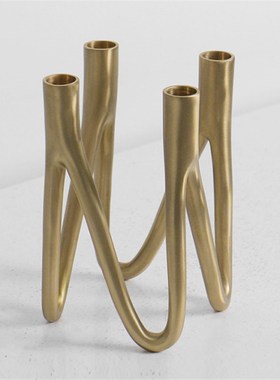 现代创意金属烛台桌面样板房售楼处桌面电视柜餐桌软装饰品