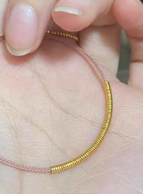 新中式粉色极细盘缠手链轻奢小众精致高级感编织手绳女款2025新款