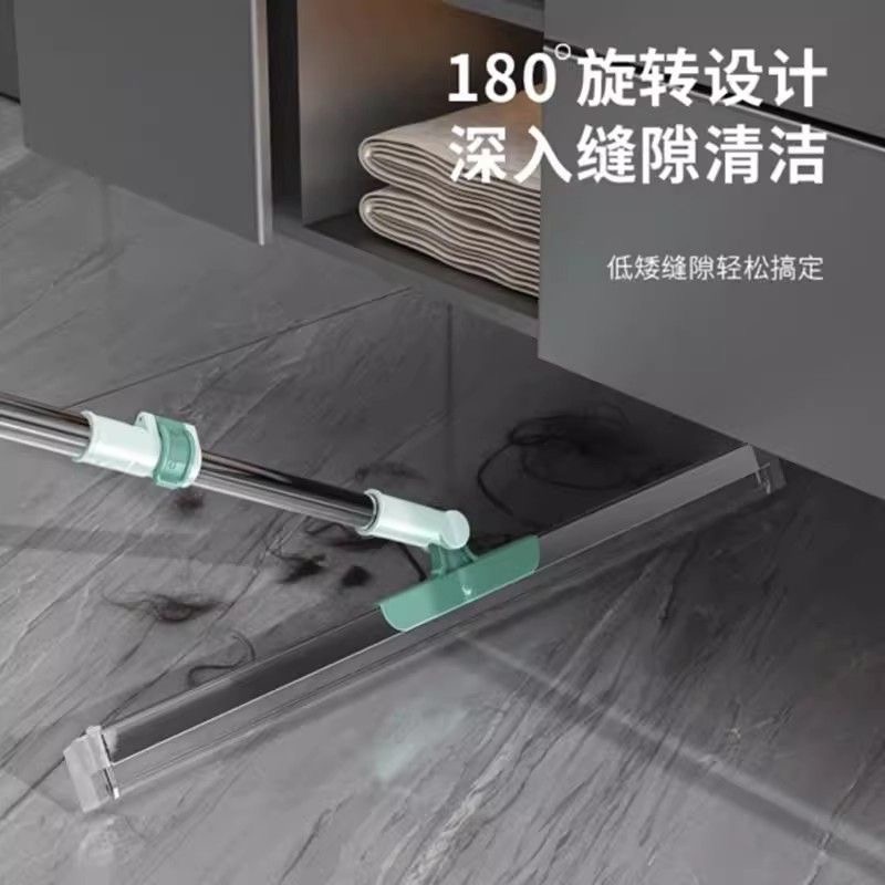硅胶魔术扫把地刮家用瓷砖地板清洁干湿两用刮水器双刮条平板拖把 - 图1