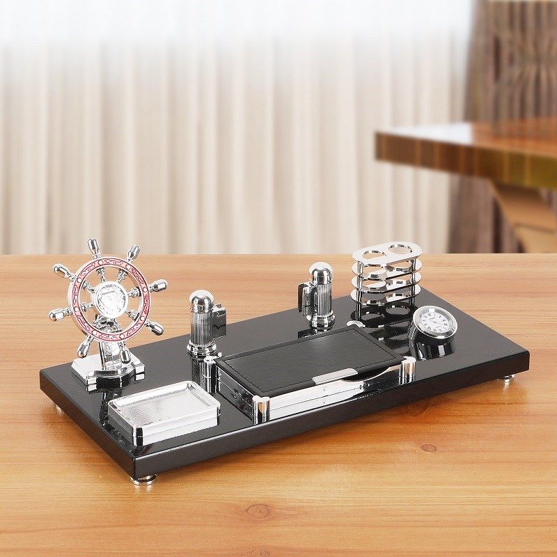 笔筒办公室装饰品桌面高档工艺品创意商务礼品招财文台,淘宝优惠券,粉丝福利购,淘宝优惠卷