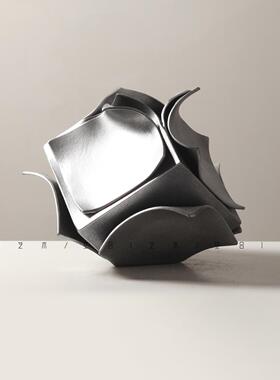 现代轻奢创意风系列几何陶瓷饰品 样板间售楼处桌面软装摆件