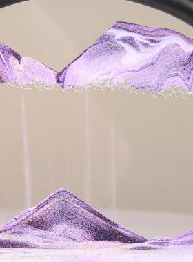 创意液体解压艺术流沙画沙漏摆件办公室客厅装饰轻奢生日礼物饰品