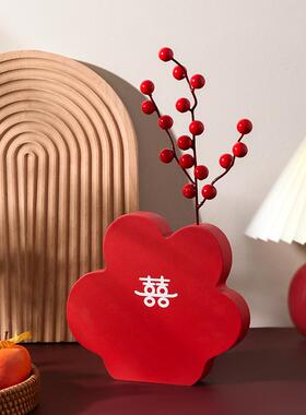 结婚订婚装饰摆件喜庆喜字婚房布置客厅小摆件送新人礼物用品大全