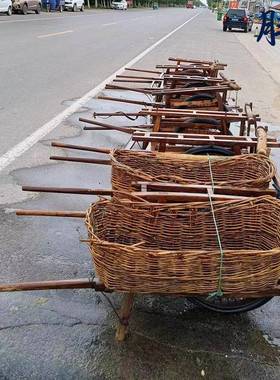 民俗老物件小推车民间旧货手推车独轮手推车农家乐怀旧装饰摆件