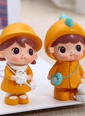 可爱人物公仔摆件治愈系高级感小众情侣纪念品男女朋友纪念日礼物