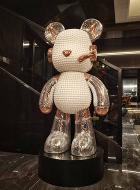 创意DJ熊带音响大型落地摆件客厅电视柜酒店大堂别墅家居装饰品