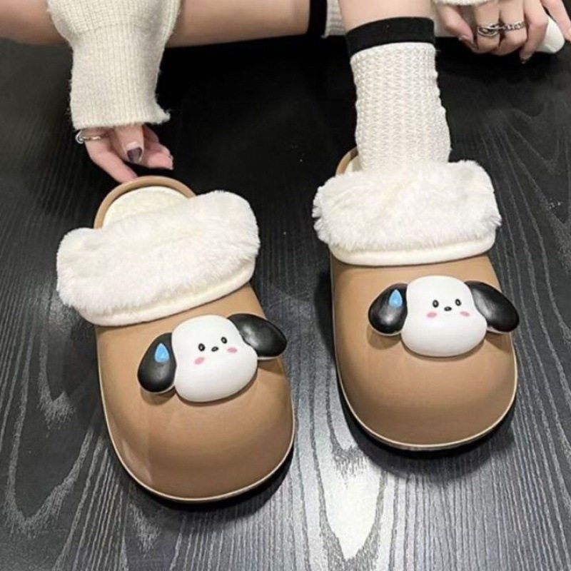可拆卸懒人推荐包头防水拖鞋女冬季外穿厚底毛毛拖鞋HH,淘宝优惠券,粉丝福利购,淘宝优惠卷