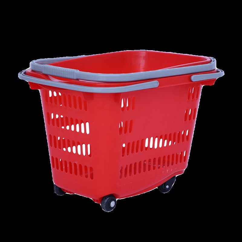 超市购物篮提拉两用带轮拉杆购物车商场买菜篮KTV书店家用拉杆篮,淘宝优惠券,粉丝福利购,淘宝优惠卷