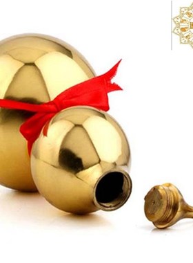 纯黄铜八卦葫芦摆件胡芦招财镇宅家居客厅装饰纯铜工艺品开业礼品