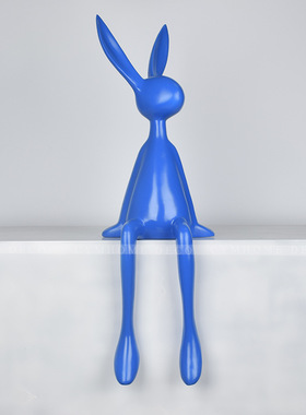 卡通网红可爱长耳朵兔子雕塑摆件售楼处样板间儿童房家居软装饰品