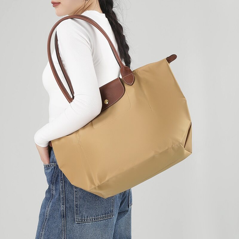 【自营】Longchamp 女士大号织物长柄可折叠手提单肩包 1899 089