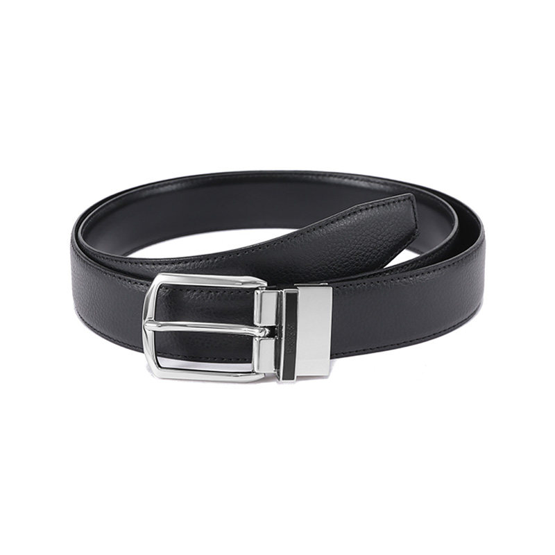 【自营】HUGO BOSS 男士牛皮革可裁剪双面旋转皮带腰带3.5cm