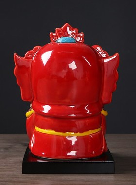 交趾陶瓷公仔哼哈二将门神家居客厅玄关中式人物摆件乔迁新居礼品