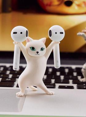 万物皆可举ins日系妖娆猫笔托学生可爱桌面摆件猫咪笔架创意礼物