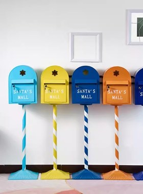 复古欧式英伦风铁艺信报箱邮箱意见箱摆件酒吧餐厅商场创意装饰品