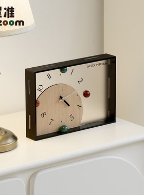 WOZOOM屋准家居创意时钟客厅入户玄关摆放式桌面座钟表装饰品