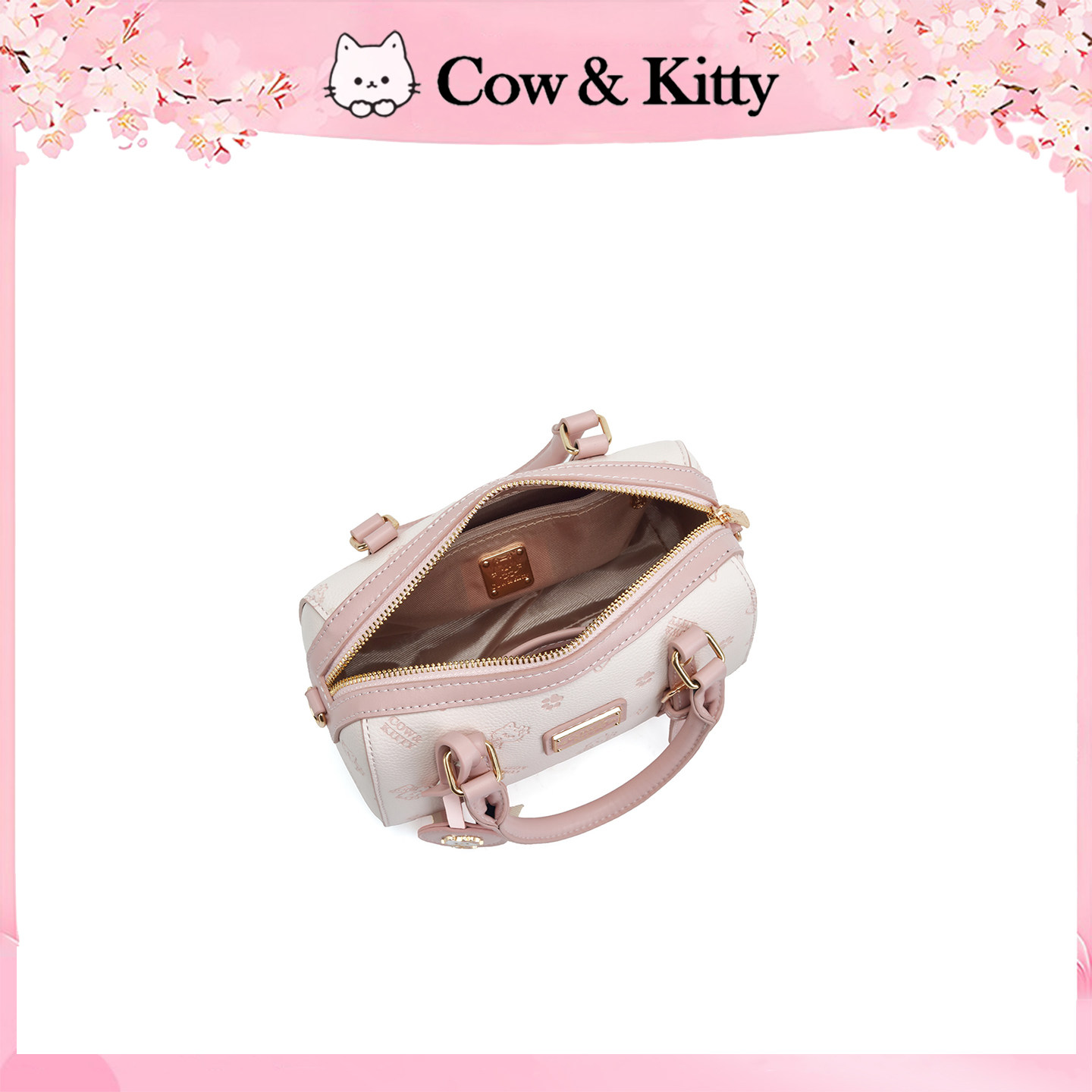 Cow&Kitty生日礼物卡通波士顿包女2025新款轻奢小众高级感斜挎包,淘宝优惠券,粉丝福利购,淘宝优惠卷