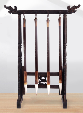 文昌笔摆件笔架毛笔挂架状元笔现代学生文房四宝书法笔挂客厅装饰