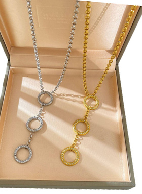 2025新款简约钛钢圆环锁骨链