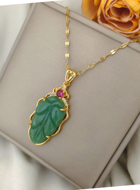 新款精致抖音同款金枝玉叶锁骨链