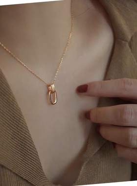 轻奢小众设计师U型钛钢锁骨链