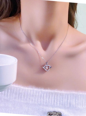 轻奢金色天使翅膀微镶锆石锁骨链