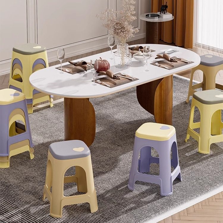 塑料爱心高家用叠放加厚凳结实耐用现代圆板凳,淘宝优惠券,粉丝福利购,淘宝优惠卷