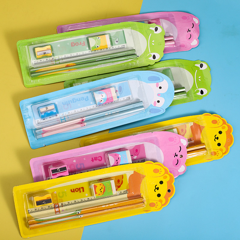 小学生学习用品装 文具件礼盒卡通铅笔尺子 幼儿园礼品,淘宝优惠券,粉丝福利购,淘宝优惠卷