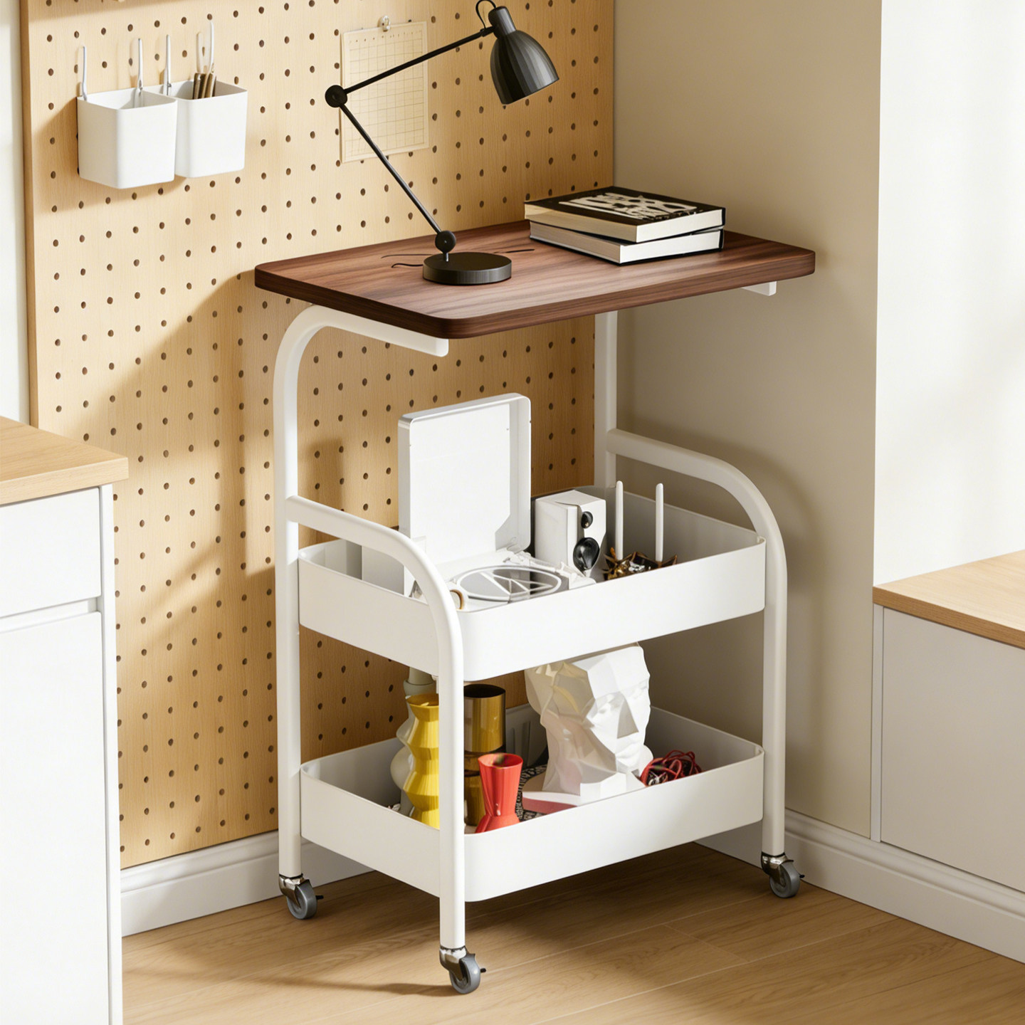 可移动小推车收纳办公桌置物架床头柜客厅沙发边茶几零食收纳架子,淘宝优惠券,粉丝福利购,淘宝优惠卷