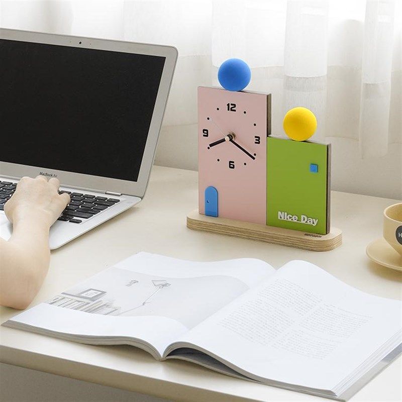 ndld现代创意办公桌面时钟卧室房间家居客厅座钟装饰礼品,淘宝优惠券,粉丝福利购,淘宝优惠卷