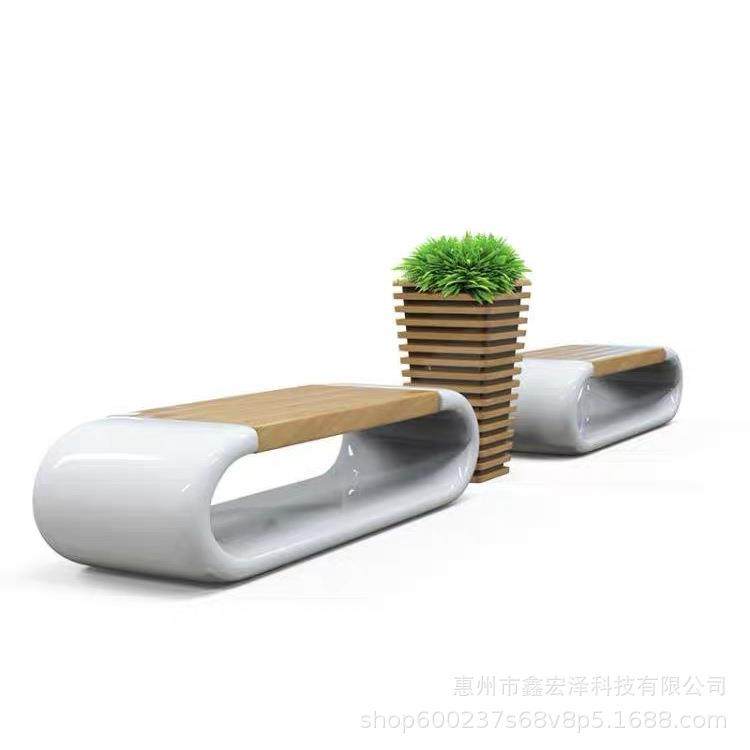 玻璃钢座椅商场休闲椅户外长条坐凳卡通创意座椅广场防腐木花盆椅,淘宝优惠券,粉丝福利购,淘宝优惠卷