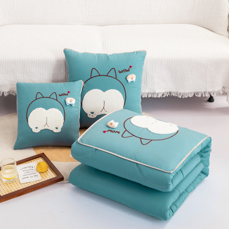 卡通抱枕被绒车载加厚靠垫枕头被纯色秋冬刺绣两用空调午休被,淘宝优惠券,粉丝福利购,淘宝优惠卷