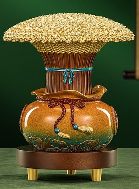 大麦麦穗铜工艺品高档公司前台办公室装饰礼品乔迁业贺送礼