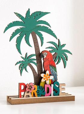 儿童房童装店桌面装饰品木头质小摆件书柜房间布置高级感小众展台