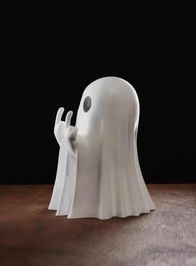 小幽灵吓吓你创意万圣节可爱幽灵摆件创意桌面装饰品送朋友礼物