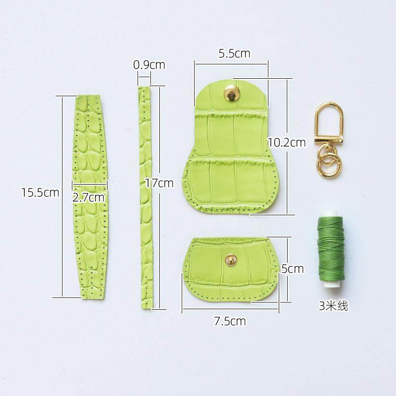 叉子手工多彩mini耳机包材料包彩色挂饰钥匙挂件手工头层成品,淘宝优惠券,粉丝福利购,淘宝优惠卷