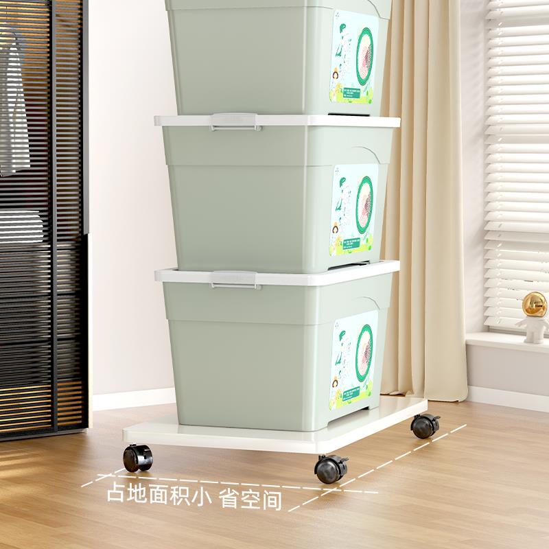 可移动收纳箱底座带滑轮整理箱主机托盘花架万向轮打印机置物托架 - 图1