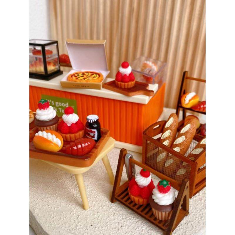 盲盒场景道具娃屋面包店货架篮子场景微缩diy手工模型屋装饰餐吧,淘宝优惠券,粉丝福利购,淘宝优惠卷