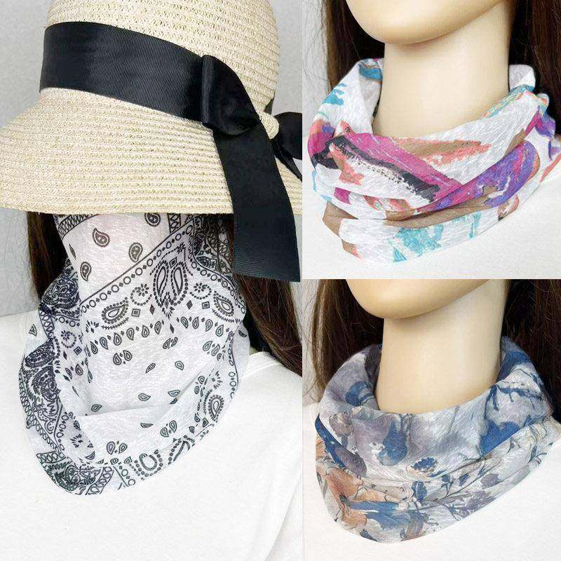夏季耳挂冰丝防晒面罩女遮全脸抗UV护颈脖子围脖套头骑行面纱,淘宝优惠券,粉丝福利购,淘宝优惠卷