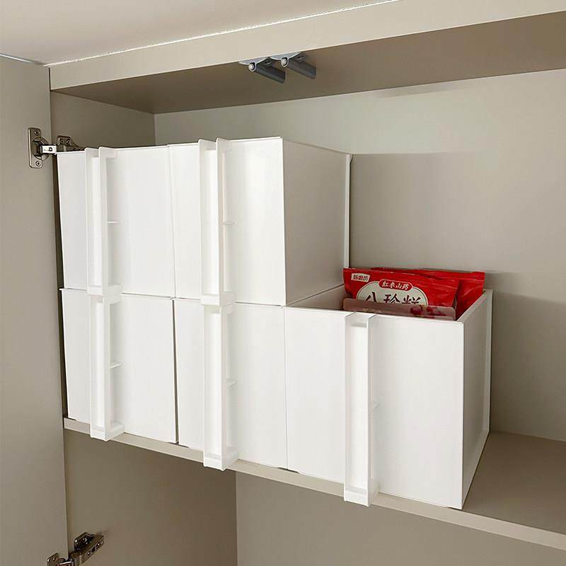 直角高位顶柜收纳盒带把手橱柜杂物整理盒下水槽锅铲锅具储物盒,淘宝优惠券,粉丝福利购,淘宝优惠卷