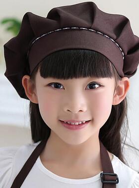儿童厨师帽亲子帽子宝贝帽子围裙帽子幼儿舞蹈圣诞元旦小孩厨师帽