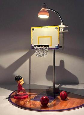 创意迷你篮球架送爱打篮球朋友礼物可投篮小夜灯NBA周边桌面摆件