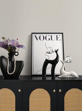 贝汉美入户玄关装饰摆饰花瓶轻奢高级客厅电视柜家居乔迁新居礼品